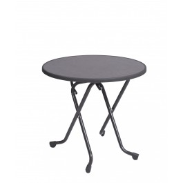 Alco Steel Folding Heavy Duty table 80cm diameter graphite R20GCG