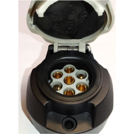 Crusader 12V Towing Caravan Socket 7 pin 12s Type grey plastic socket