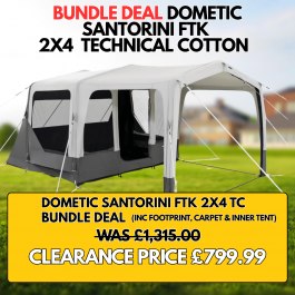 Mega Package Dometic Santorini FTK 2X4 TC Includes Inner Tent,Carpet Footprint Groundsheet 