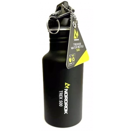Nordrok Lightweight Trekker Aluminum Lightweight Leakproof 500ml Water Drinks Bottle - With Karabiner - 75062