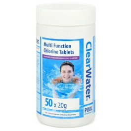 Bestway ClearWater Pool Hot Tub Treatment 1KG 50x20G Multi Chlorine Tabs CH0019