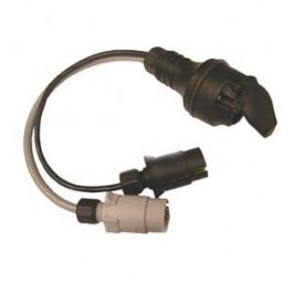 conversion lead lead 2 x 7 pin plugs to 13 pin socket