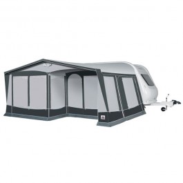dorema royal 350 deluxe caravan awning with blinds down