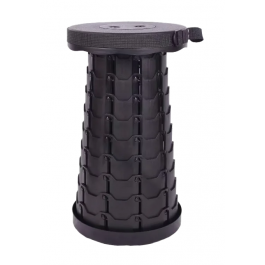 Quest Black Portable Telescopic Adjustable Height Plastic Stool F3050