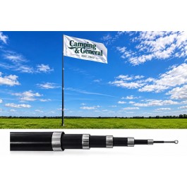 Quest Telescopic Flag Poles Complete with Fixing Stake! 3m 6m 8m 10m 12metre