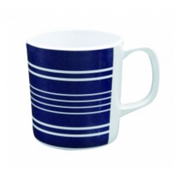 flamefield navy pinstripe melamine mug