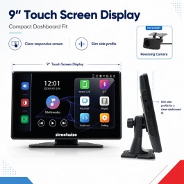 Streetwise FreePlay 9” Touchscreen Car Display with Rear Camera SWWCP2