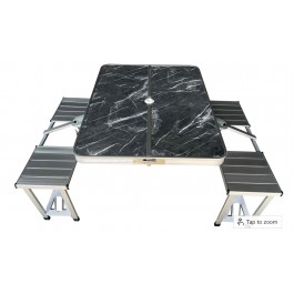 Gloucester Aluminium Deluxe Folding Picnic Set ONYX EDITION