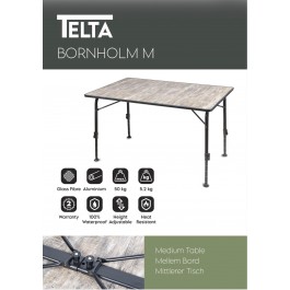 Telta Bornholm 100cm x 68cm Medium Ultralight Folding Table FU0005