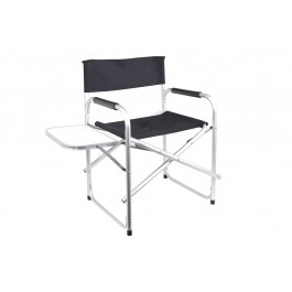 Leisurewize Directors Chair with Side Table - Black LW646