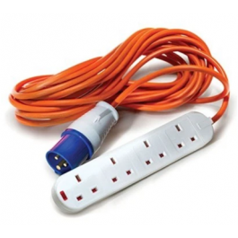 Maypole Camping 10 Metre Site Hook Up 4 Sockets Extension Cable Lead 13A MP3768