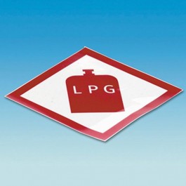 lpg gas diamond sticker standard