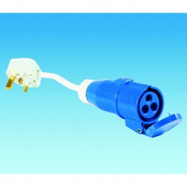 pls uk socket conversion lead with mains plug po107a