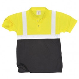portwest hi vis two tone polo shirt s479 yellow