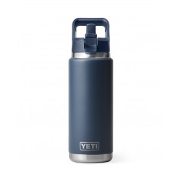 YETI Rambler® 26 oz (769 ml) Bottle With Colour-Matched Straw Cap Navy 3738