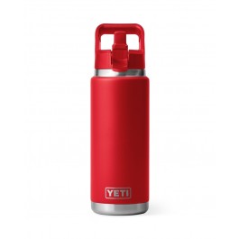 YETI Rambler® 26 oz (769 ml) Bottle With Colour-Matched Straw Cap Rescue Red 3438