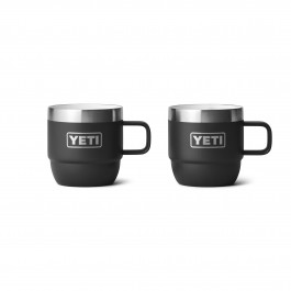 YETI Rambler® 6 oz (177 ml) Stackable Mugs With DuraSip™ Ceramic Lining 2PK Black