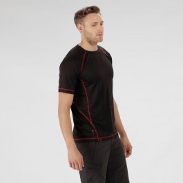 regatta virda II men's short sleeve t-shirt black pepper front