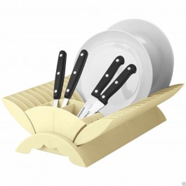 Zodiac Colours Plate Dish Drainer, Easy to clean & Assemble Cream  MPD1310CR