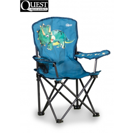Quest Childrens kids childs folding dinosaur compact camping safety lock chair