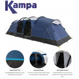 Kampa Watergate 8 berth person man family poled tent 2021 9120001258