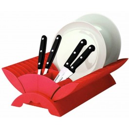 Zodiac Colours Plate Dish Drainer, Easy to clean & Assemble Red MPD1310RD