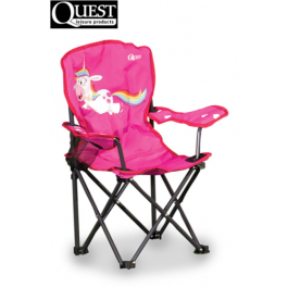 Quest Childrens kids childs folding unicorn compact camping safety lock chair