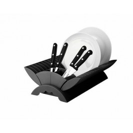 Zodiac Colours Plate Dish Drainer, Easy to clean & Assemble, Black, MPD1310K