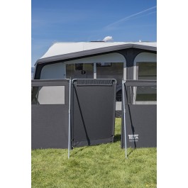 New for 2027 Telta Aluminium Poled Soltex Windbreak Swing Gate WB0008