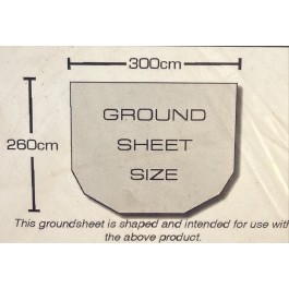 Sunncamp Rotonde 300dx/Plus Shaped 300 x 260 cm Breathable Footprint Groundsheet  DT0044