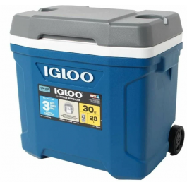 Igloo Camping 28 litres Latitude 30QT Roller Wheeled Cool box Cooler - BLUE R956