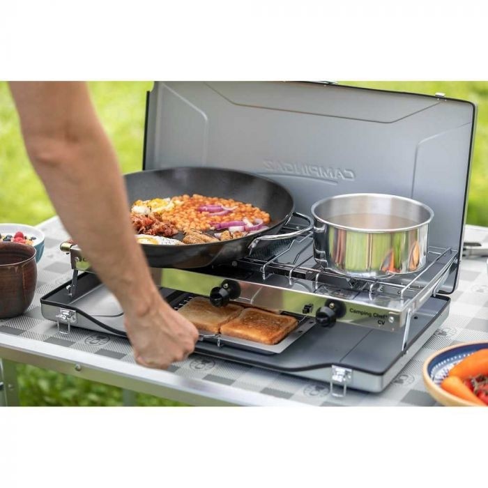 Campingaz Double Burner and Grill Chef Folding CV Stove 2000038746