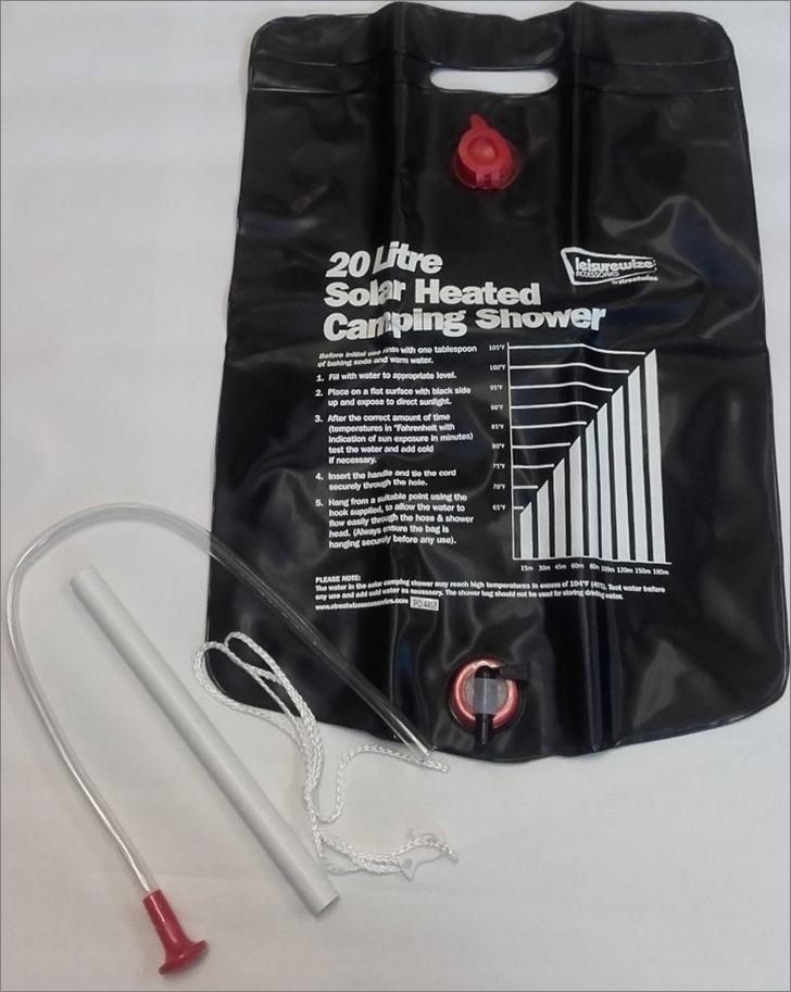 Leisurewize Solar Heated Camping Shower LWACC489 Camping and General