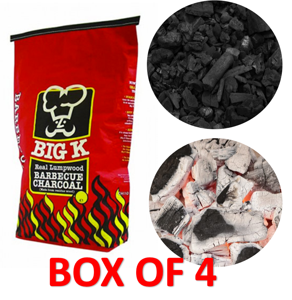 4 PACKS OF 5KG LUMPWOOD CHARCOAL. Camping and General