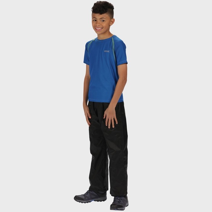 Regatta Kids Pack It Overtrousers RKW110 Black | Camping and General