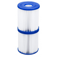 Bestway Pack of 2 Pool Pump Replacement Filter Cartridge (Size 1) 8 x 9 cm - 58093