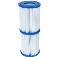 Bestway Pack of 2 Pool Pump Replacement Filter Cartridge (Size 2) 13.5 x 10cm - 58094