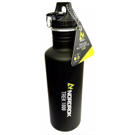 Nordrok Lightweight Trekker Aluminum Lightweight Leakproof 1000ml Water Drinks Bottle - With Karabiner - 75064