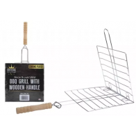 BAR-B-KING BBQ Barbecue Chrome Plated Burger Sausage Grill Griller 20cm 910043