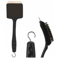 BAR-B-KING Barbecue BBQ Extra Long Heacy Duty Cleaning Brush with Scraper 49cm 910067