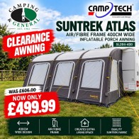 Camptech Suntrek Atlas Air 400cm wide Inflatable Porch Awning SL204-400