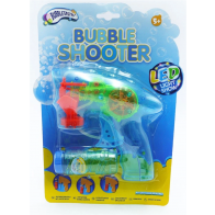 BUBBLETASTIC LED Light Up Bubble Shooter Gun With Solution - No Batteries Required - R05-0070-E 