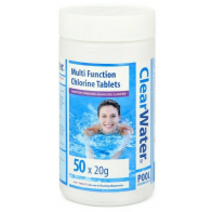 Bestway ClearWater Pool Hot Tub Treatment 1KG 50x20G Multi Chlorine Tabs CH0019