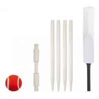 Hot Shots Size 5 Wooden Cricket Set Inc Ball, Bat & Stumps 315002
