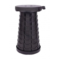 Quest Black Portable Telescopic Adjustable Height Plastic Stool F3050