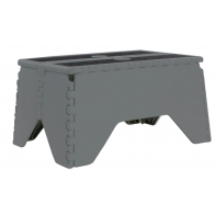 Liberty Foldable ABS Plastic Caravan Motorhome Step with Anti-slip Tread – Black & Grey – Small - LL1649