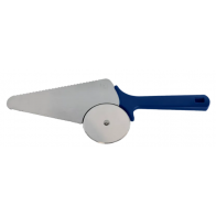 Cadac Stainless Steel 2 in 1 Pizza Slicer and Server With Comfortable Non-Slip Handle 98327