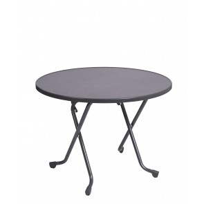 Alco Steel Folding Heavy Duty table 100cm diameter graphite R18GCG