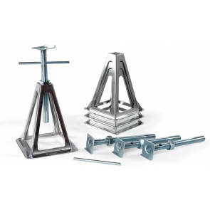 Fiamma Pack of 4 Alu Aluminium Adjustable Motorhome Caravan Jacks (Max Load 1000kg each Jack) - 00680-01