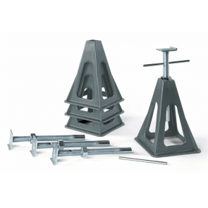 Fiamma Pack of 4 Plastic Adjustable Motorhome Caravan Jacks (Max Load 750 kg each Jack) - 00680c01g